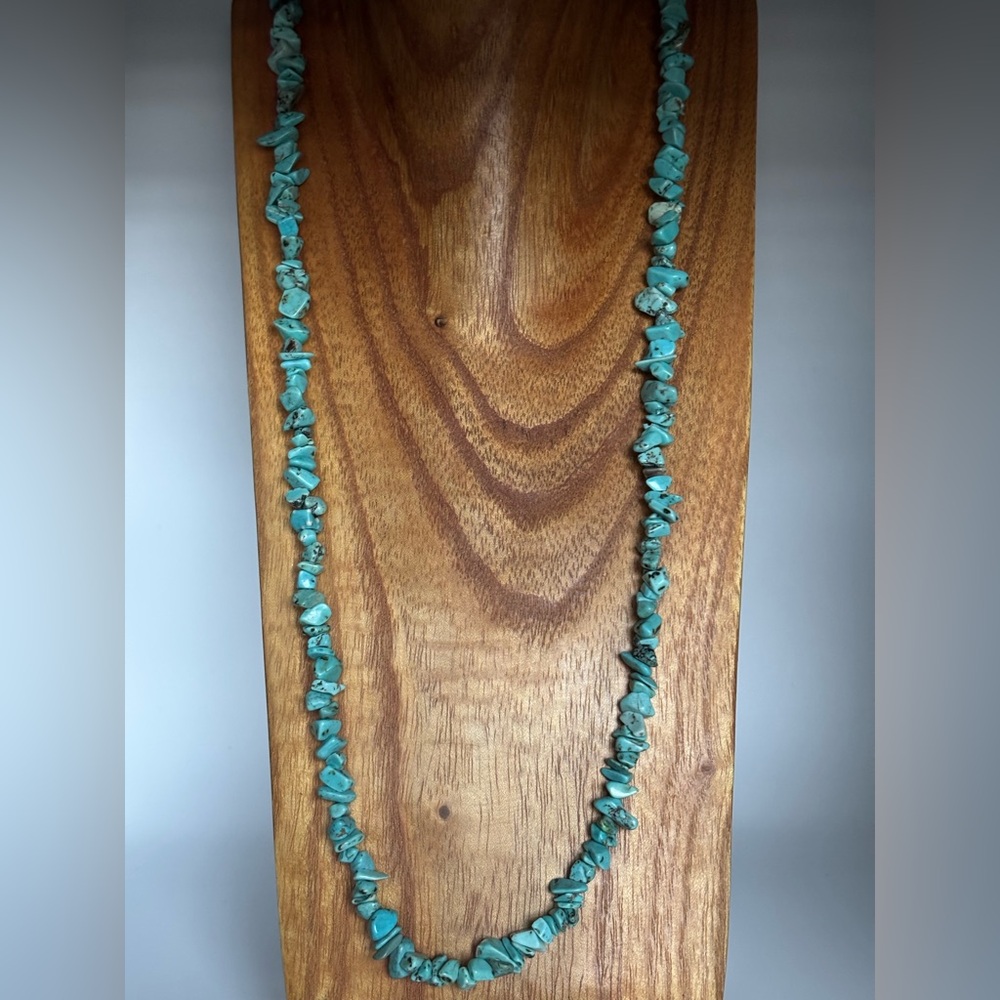Turquoise Nugget Necklace 20” L‎
